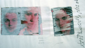 ARTISTI IN ROSSO, 2008 - TECNICA MISTA SU CARTA 50 X 100