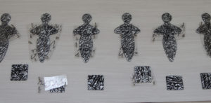 ANGELI, 2015 - INCISIONE SU PIOMBO, SCRITTURA SU PLEXIGLASS  CM 43 X 105